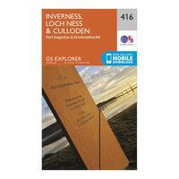 Ordnance Survey Explorer 416 Inverness, Loch Ness & Culloden Map With Digital Version, Orange