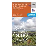 ordnance survey explorer active 127 south molton chulmleigh map with d ...