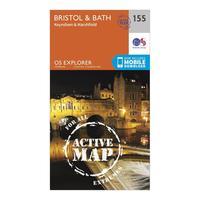 Ordnance Survey Explorer Active 155 Bristol & Bath Map With Digital Version, Orange