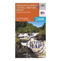 Ordnance Survey Explorer Active 185 Newcastle Emlyn, Llandysul & Cynwyl Elfed Map With Digital Version, Orange