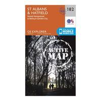 Ordnance Survey Explorer Active 182 St Albans & Hatfield Map With Digital Version, Orange