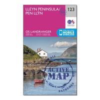 Ordnance Survey Landranger Active 123 Lleyn Peninsula Map With Digital Version, Orange