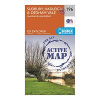 Ordnance Survey Explorer Active 196 Sudbury, Hadleigh & Dedham Vale Map With Digital Version, Orange