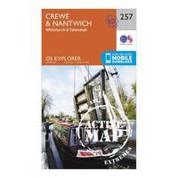 ordnance survey explorer active 257 crewe nantwich map with digital ve ...