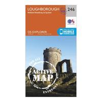 Ordnance Survey Explorer Active 246 Loughborough, Melton Mowbray & Syston Map With Digital Version, Orange