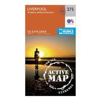 Ordnance Survey Explorer Active 275 Liverpool, St Helens, Widnes & Runcorn Map With Digital Version, Orange