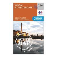 Ordnance Survey Explorer Active 266 Wirral & Chester Map With Digital Version, Orange