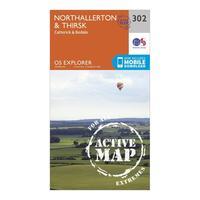 Ordnance Survey Explorer Active 302 Northallerton & Thirsk Map With Digital Version, Orange