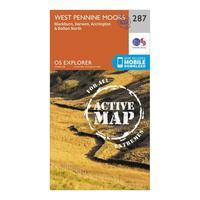 Ordnance Survey Explorer Active 287 West Pennine Moors, Blackburn, Darwen & Accrington Map With Digital Version, Orange