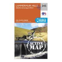 ordnance survey explorer active 345 lammermuir hills map with digital  ...