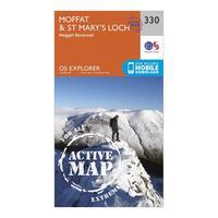 Ordnance Survey Explorer Active 330 Moffat & St Mary\'s Loch Map With Digital Version, Orange