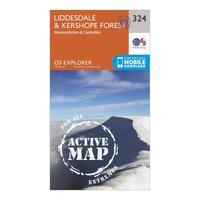 Ordnance Survey Explorer Active 324 Liddersdale & Kershope Forest Map With Digital Version, Orange