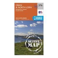 Ordnance Survey Explorer Active 376 Oban & North Lorn Map With Digital Version, Orange