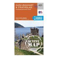 ordnance survey explorer active 431 glen urquhart strathglass map with ...