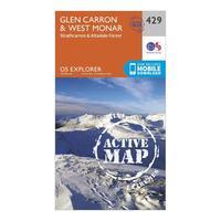 ordnance survey explorer active 429 glen carron west monar map with di ...