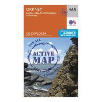 Ordnance Survey Explorer Active 465 Orkney - Sanday, Eday, North Ronaldsay & Stronsay Map With Digital Version, Orange