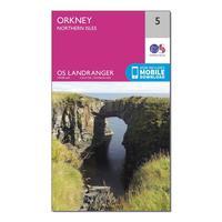 Ordnance Survey Landranger 5 Orkney Northern Isles Map With Digital Version, Orange