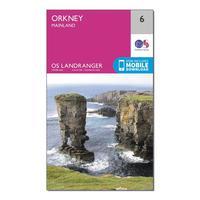 Ordnance Survey Landranger 6 Orkney Mainland Map With Digital Version, Orange