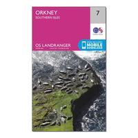 Ordnance Survey Landranger 7 Orkney Southern Isles Map With Digital Version, Orange