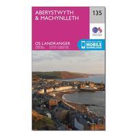 ordnance survey landranger 135 aberystwyth machynlleth map with digita ...