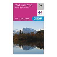 ordnance survey landranger 34 fort augustus glen roy glen moriston map ...