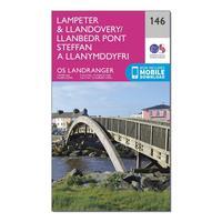 Ordnance Survey Landranger 146 Lampeter & Llandovery Map With Digital Version, Orange