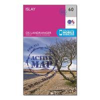 Ordnance Survey Landranger Active 60 Islay Map With Digital Version, Orange