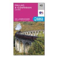 ordnance survey landranger 40 mallaig glenfinnan loch shiel map with d ...