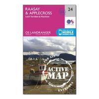 Ordnance Survey Landranger Active 24 Raasay & Applecross, Loch Torridon & Plockton Map With Digital Version, Orange