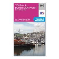 Ordnance Survey Landranger 202 Torbay & South Dartmoor, Totnes & Salcombe Map With Digital Version, Orange