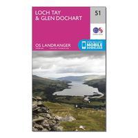 ordnance survey landranger 51 loch tay glen dochart map with digital v ...