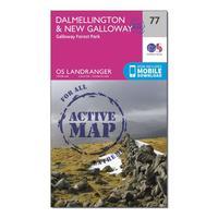 Ordnance Survey Landranger Active 77 Dalmellington & New Galloway, Galloway Forest Park Map With Digital Version, Orange
