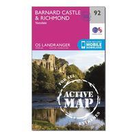 ordnance survey landranger active 92 barnard castle and surrounding ar ...