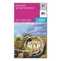 ordnance survey landranger active 87 hexham haltwhistle map with digit ...