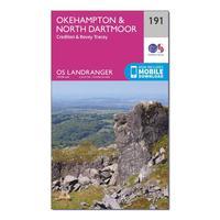 Ordnance Survey Landranger 191 Okehampton & North Dartmoor Map With Digital Version, Orange