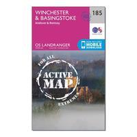 Ordnance Survey Landranger Active 185 Winchester & Basingstoke, Andover & Romsey Map With Digital Version, Orange