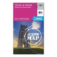 Ordnance Survey Landranger Active 183 Yeovil & Frome Map With Digital Version, Orange