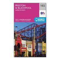 Ordnance Survey Landranger 102 Preston & Blackpool, Lytham Map With Digital Version, Orange