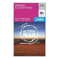 Ordnance Survey Landranger Active 116 Denbigh & Colwyn Bay Map With Digital Version, Orange