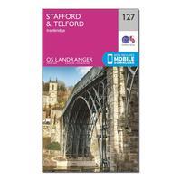 Ordnance Survey Landranger 127 Stafford & Telford, Ironbridge Map With Digital Version, Orange