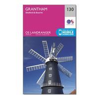 Ordnance Survey Landranger 130 Grantham, Sleaford & Bourne Map With Digital Version, Orange