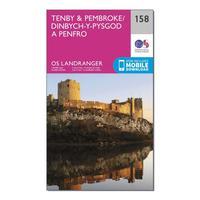 Ordnance Survey Landranger 158 Tenby & Pembroke Map With Digital Version, Orange