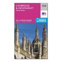 Ordnance Survey Landranger 154 Cambridge & Newmarket, Saffron Walden Map With Digital Version, Orange