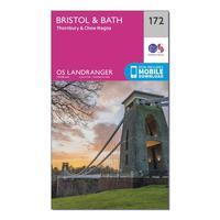 Ordnance Survey Landranger 172 Bristol & Bath, Thornbury & Chew Magna Map With Digital Version, Orange