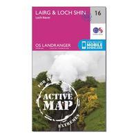 Ordnance Survey Landranger Active 16 Loch Assynt, Lochinver & Kylesku Map With Digital Version, Orange