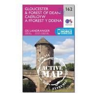 Ordnance Survey Landranger Active 162 Gloucester & Forest of Dean Map With Digital Version, Orange