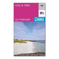 Ordnance Survey Landranger 46 Coll & Tiree Map With Digital Version, Orange