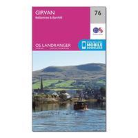 Ordnance Survey Landranger 76 Girvan, Ballantrae & Barrhill Map With Digital Version, Orange