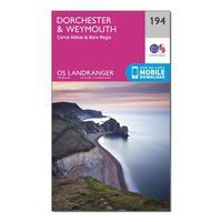 ordnance survey landranger 194 dorchester weymouth cerne abbas bere re ...