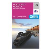 Ordnance Survey Landranger 132 North West Norfolk, King\'s Lynn & Fakenham Map With Digital Version, Orange